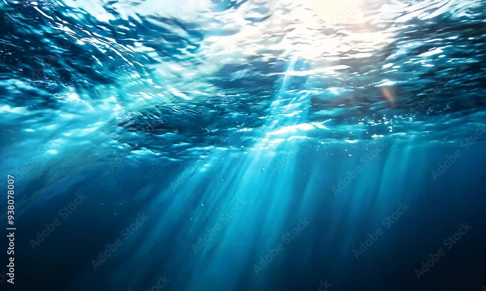 Sunlight Through the Ocean's Surface Sunlight Through the Ocean's Surface