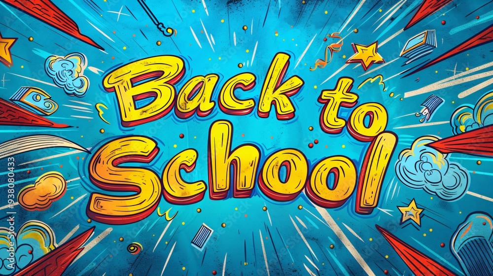 Back to school lettering on colorful background Back to school lettering on colorful background