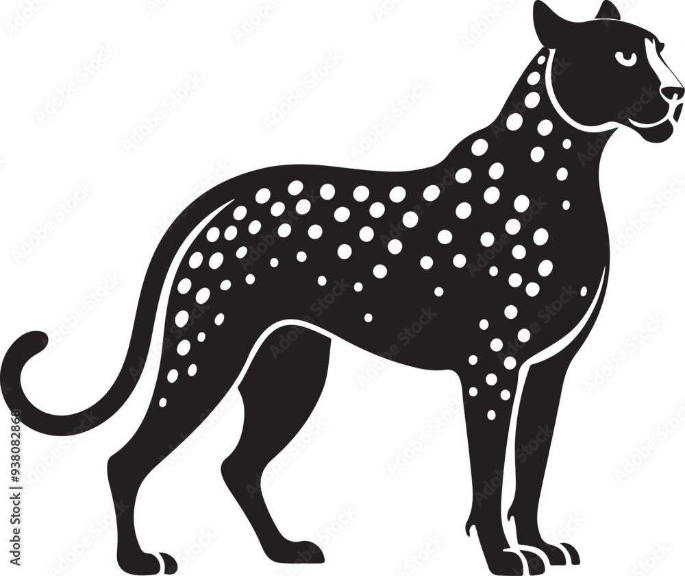 leopards vector and black leopard silhouettes. vector graphic cheetahs. Spotted wild cats for your design. hand-drawn design on the white background.tiger silhouette leopards vector and black leopard silhouettes. vector graphic cheetahs. Spotted wild cats for your design. hand-drawn design on the white background.tiger silhouette
