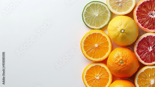 Obraz na płótnie Fresh citrus fruits wallpaper w salonie