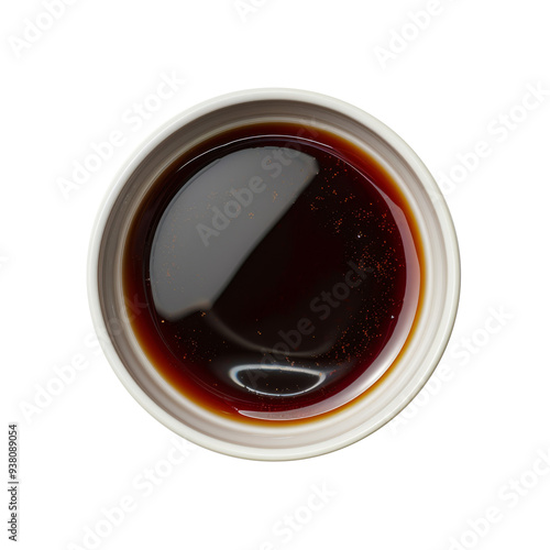 Coffee Syrup in a Bowl Isolated on White Background