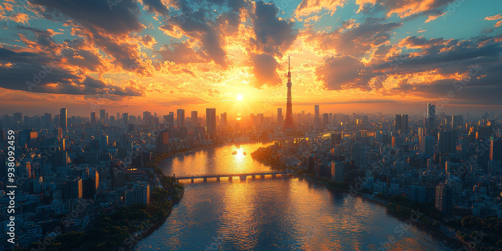 Naklejka premium 東京風景
