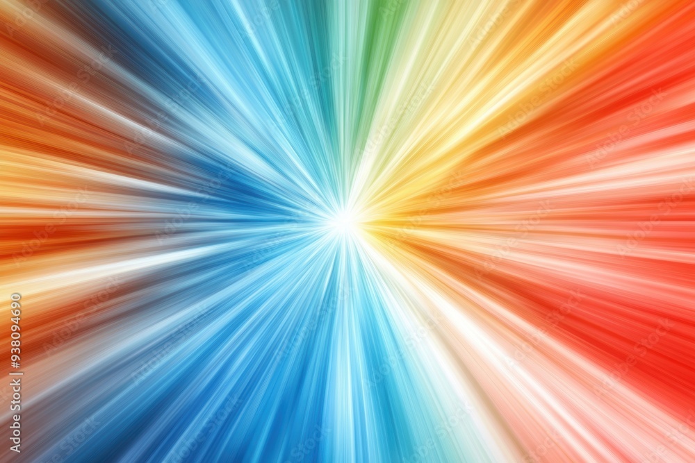 Obraz premium Radiant spectrum burst of vibrant colors