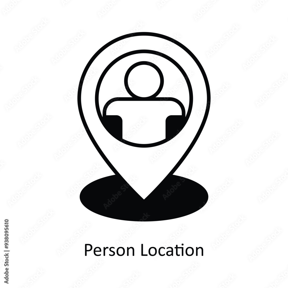 Person Location solid icon style illustration. EPS 10 File Person Location solid icon style illustration. EPS 10 File