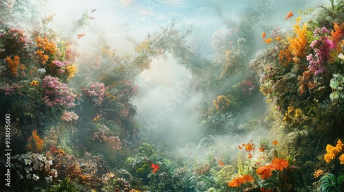 Ethereal foliage forming mesmerizing backdrop