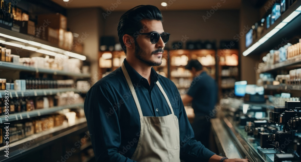Fototapeta premium Chef working in the kitchen - Generative AI