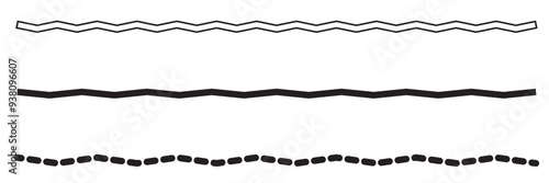 wavy zigzag pattern line illustration