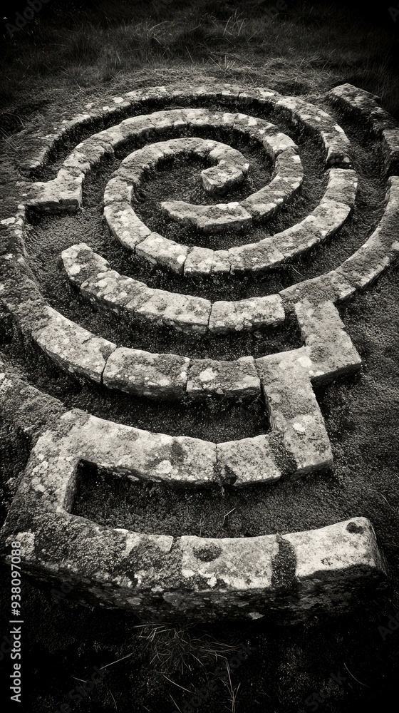 Labyrinth Ancient Path Various Christianity, Paganism Religion Spiritual Symbol Labyrinth Ancient Path Various Christianity, Paganism Religion Spiritual Symbol
