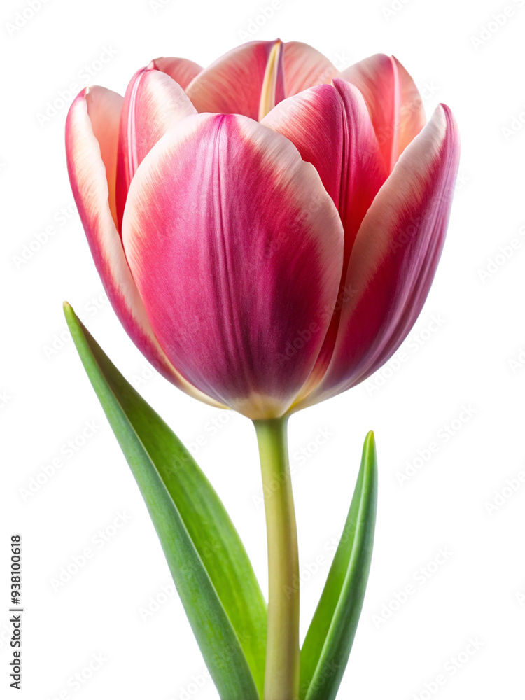 Naklejka premium red tulip isolated on white background