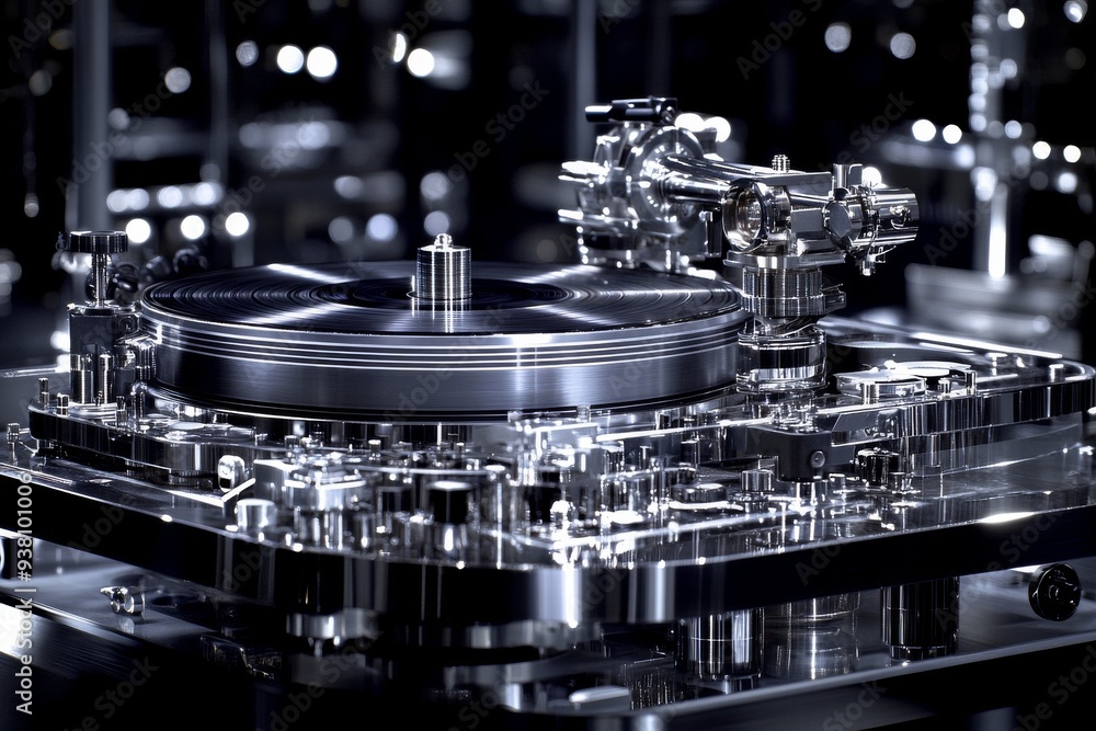 High Tech Turntable Symbolizing the Precision and Innovation of Modern Audio Technology High Tech Turntable Symbolizing the Precision and Innovation of Modern Audio Technology