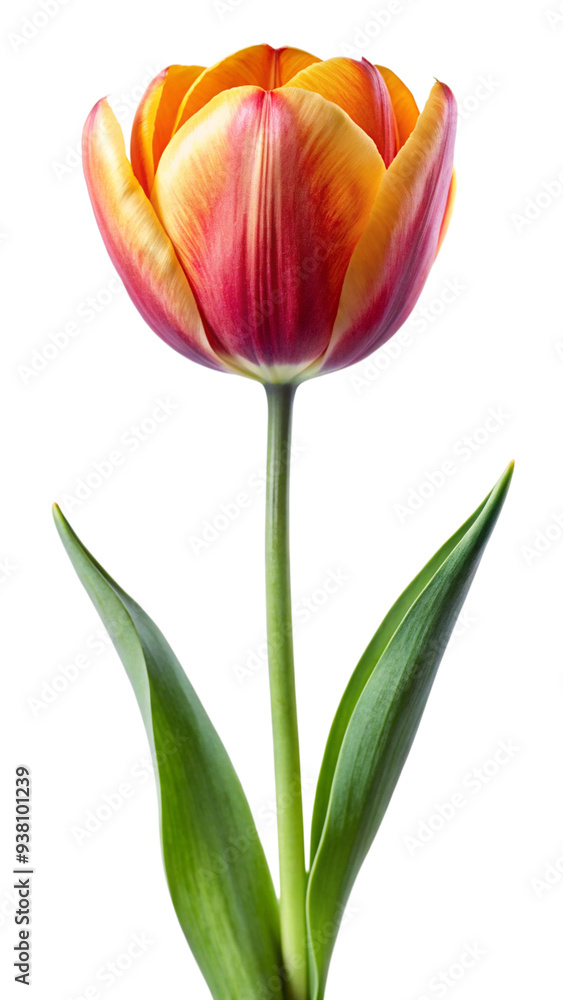 Naklejka premium tulips isolated on white