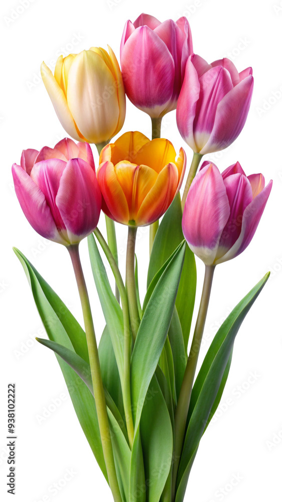 tulips isolated on white tulips isolated on white