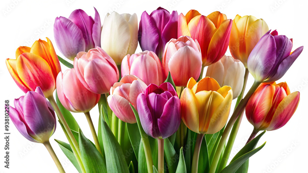 Fototapeta premium tulips isolated on white