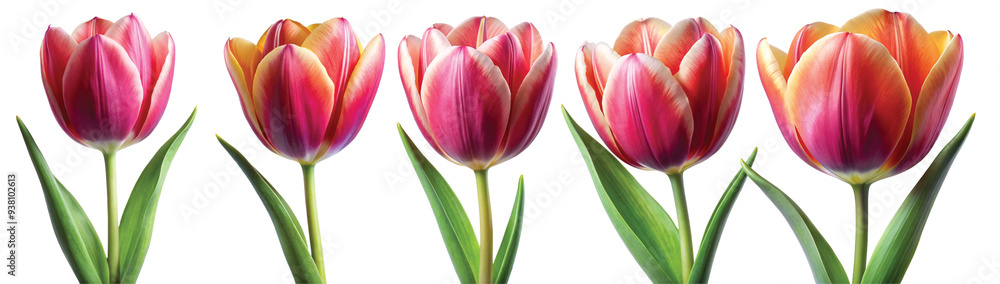 Fototapeta premium red and yellow tulips