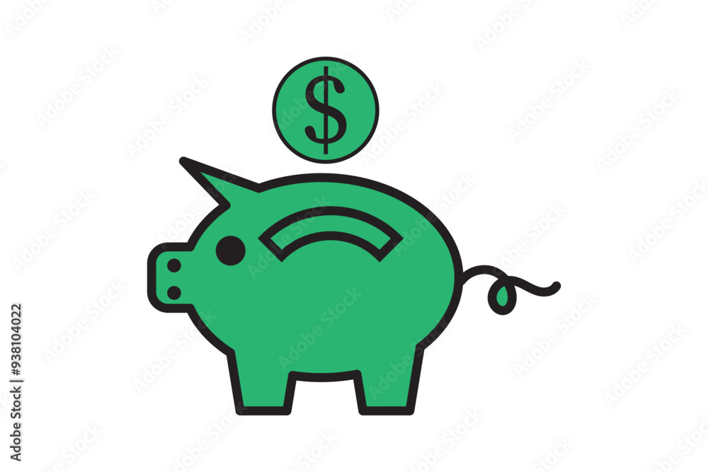 piggy bank icon vector template piggy bank icon vector template