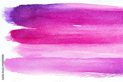 Vibrant pink watercolor paint strokes on paper texture