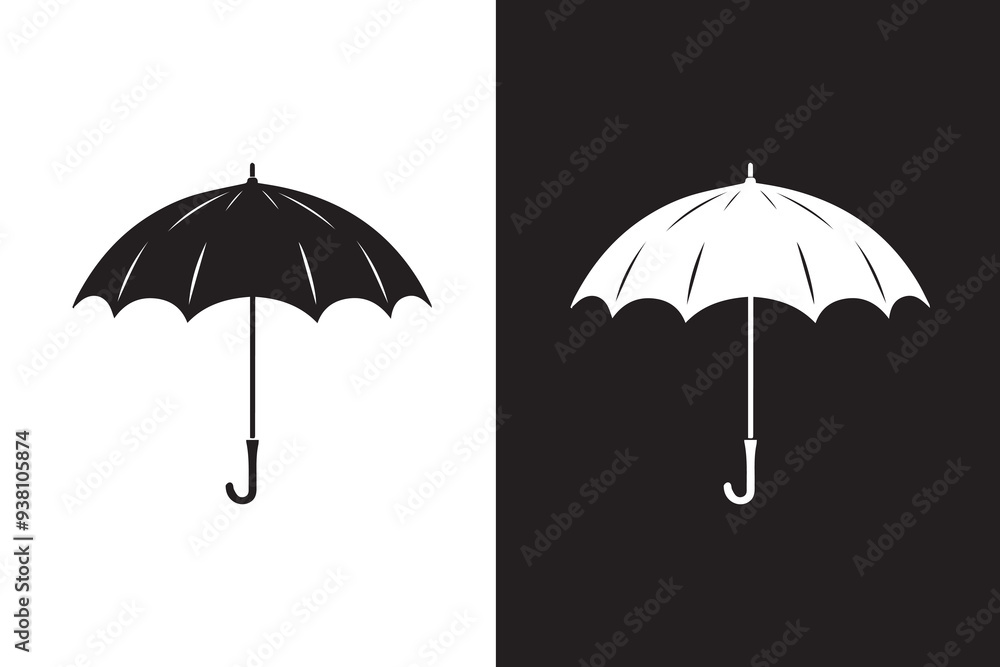 Umbrella Icon silhouette Illustration Design Umbrella Icon silhouette Illustration Design