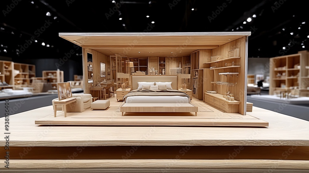 A dynamic shot of an interior designer using gestures to rotate and ...