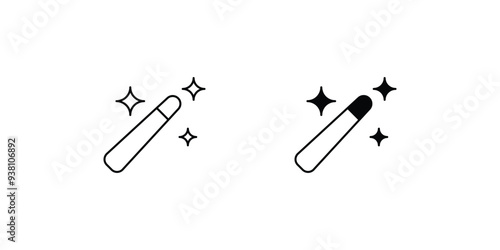 magic tool set icon with white background vector stock illustration