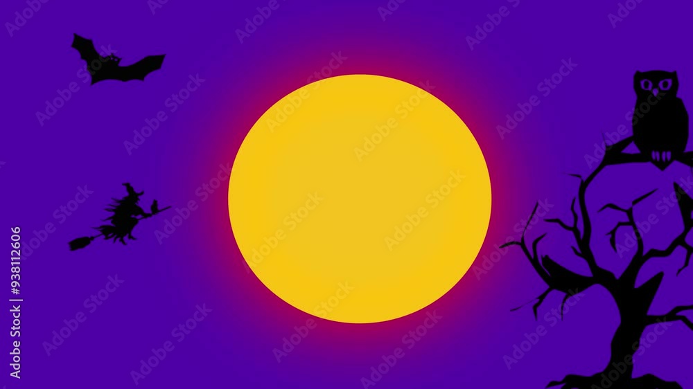 halloween background with bats 4k purple background with full moon and bat halloween background with bats 4k purple background with full moon and bat