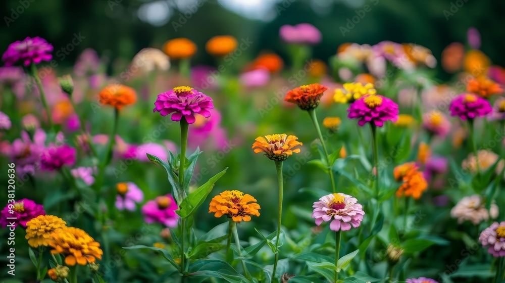 Vibrant Zinnia Garden Vibrant Zinnia Garden