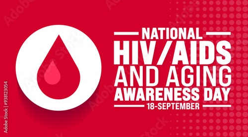 HIV AIDS and aging awareness day background or banner design template. Holiday concept. Template for background, banner, card, poster, placard, design template with unique shapes with standard color.