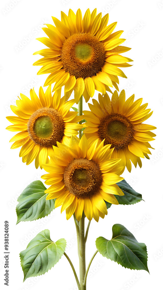 Obraz premium sunflower isolated on white background