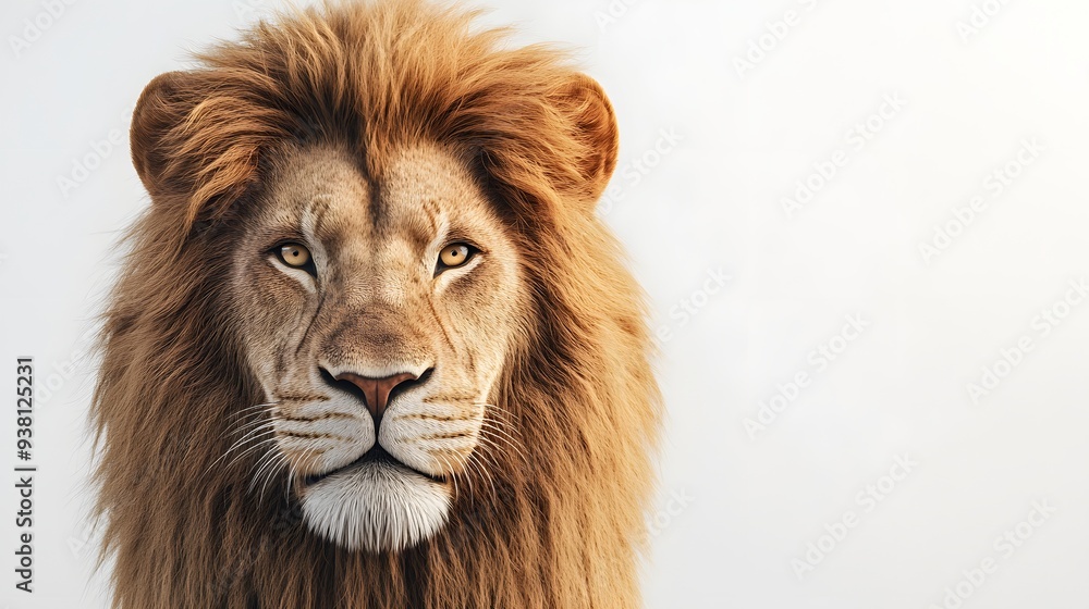 65. **A realistic 3D render of a ceramic tile art showcasing a regal lion with detailed mane textures, isolated on a white background 65. **A realistic 3D render of a ceramic tile art showcasing a regal lion with detailed mane textures, isolated on a white background