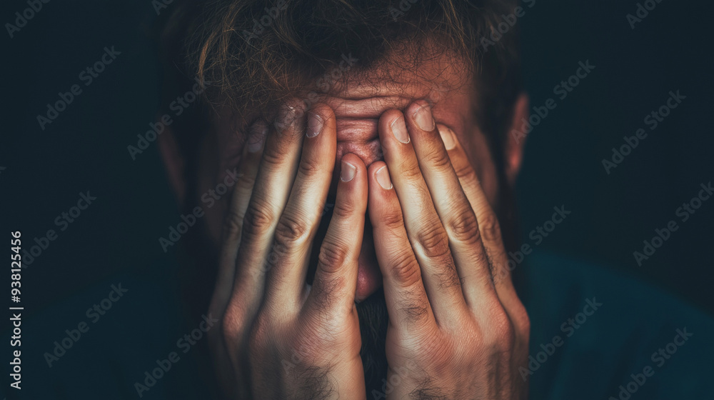 a person showing fear dark and moody tones a person showing fear dark and moody tones