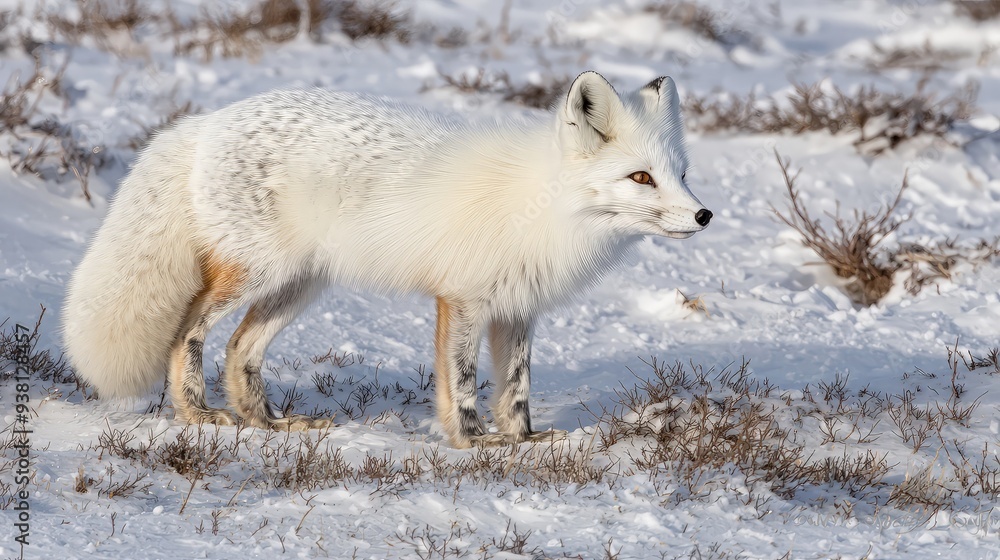 Arctic Fox in a Snowy Landscape Arctic Fox in a Snowy Landscape