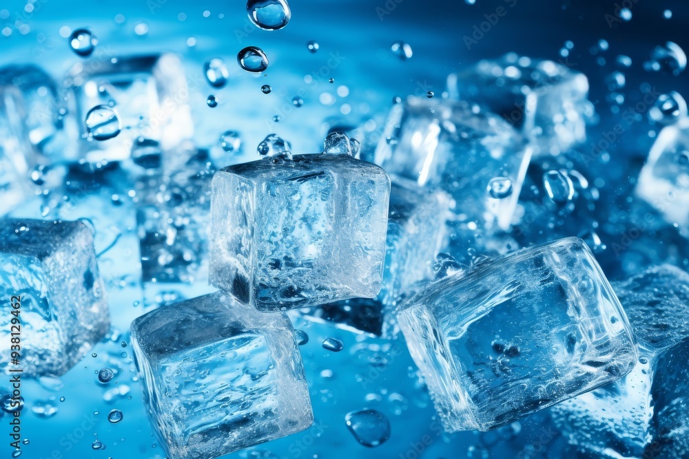 Ice Cubes and Water Drops - Abstract Photography Ice Cubes and Water Drops - Abstract Photography