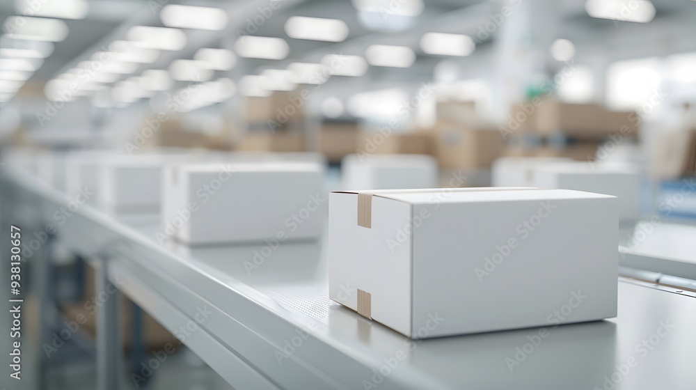 Fototapeta premium boxes in warehouse