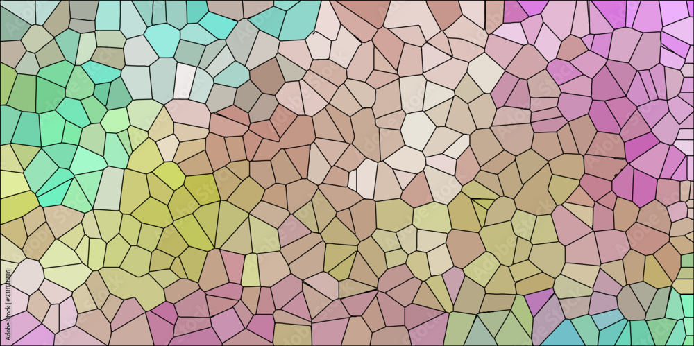 Abstract Seamless Multicolor Broken Stained-Glass Geometric Retro Tiles Pattern and Quartz Crystal Voronoi Diagram Background for Website, Fabric Printing, Brochures, Luxury/Premium Packaging Abstract Seamless Multicolor Broken Stained-Glass Geometric Retro Tiles Pattern and Quartz Crystal Voronoi Diagram Background for Website, Fabric Printing, Brochures, Luxury/Premium Packaging