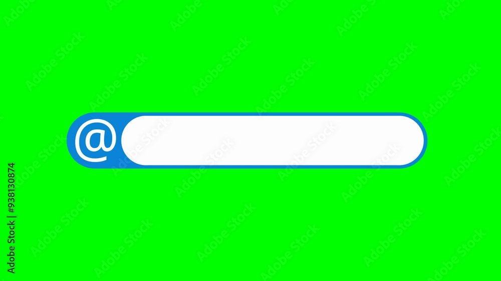 Animation of the appearance of blank email cartridge with blue and dark blue colors with its symbol appearing on green screen and white background with alpha channel Animation of the appearance of blank email cartridge with blue and dark blue colors with its symbol appearing on green screen and white background with alpha channel