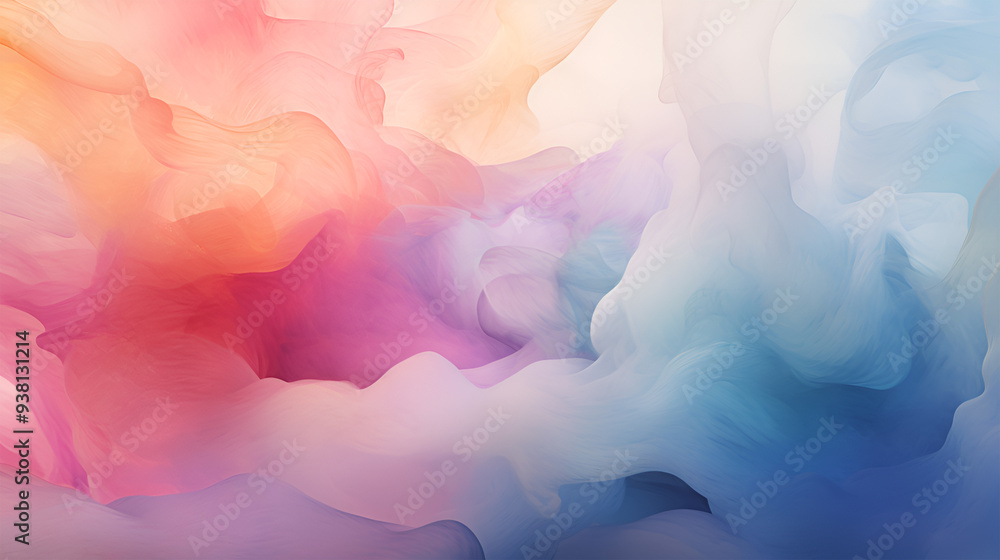 Obraz premium Soft gradients of color blending seamlessly in a soothing and abstract artwork
