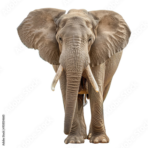 Elephant on a white background