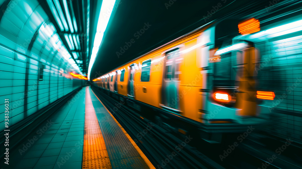Blurry Photo Subway Train Passing Blurry Photo Subway Train Passing