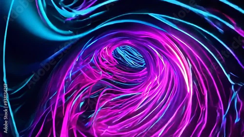 Abstract blue and purple fly-through motion background