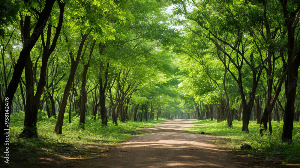 Serene Forest Path: A Tranquil Walk Through Lush Greenery Serene Forest Path: A Tranquil Walk Through Lush Greenery