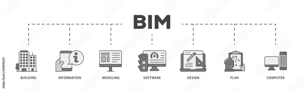 BIM icon infographic illustration concept with icon of building, information, modeling, software, design, plan, and computer icon png and easy to edit BIM icon infographic illustration concept with icon of building, information, modeling, software, design, plan, and computer icon png and easy to edit