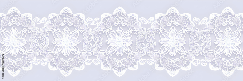 A flat vector illustration background of a seamless lace pattern on white cotton fabric, incorporating vintage lace motifs, ornate details, interwoven patterns, delicate and elegant A flat vector illustration background of a seamless lace pattern on white cotton fabric, incorporating vintage lace motifs, ornate details, interwoven patterns, delicate and elegant