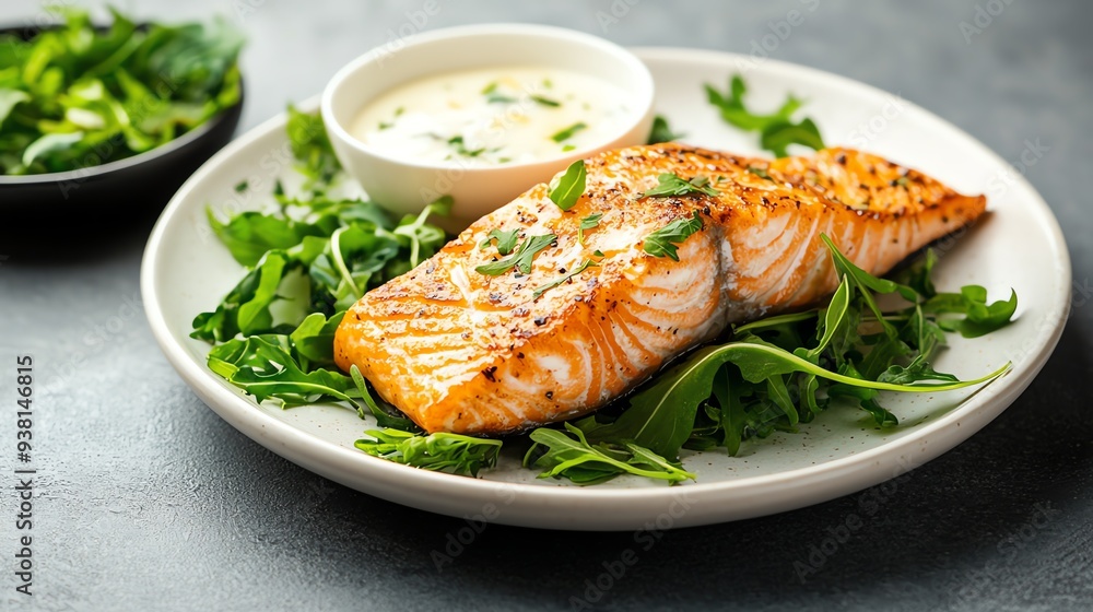 26 Juicy salmon fillet with a crispy skin, served with a lemon butter sauce, light and flavorful 26 Juicy salmon fillet with a crispy skin, served with a lemon butter sauce, light and flavorful