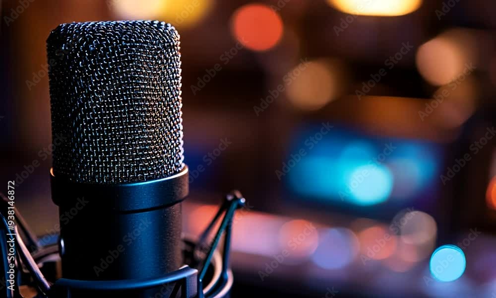 Close-up of a Professional Microphone Close-up of a Professional Microphone