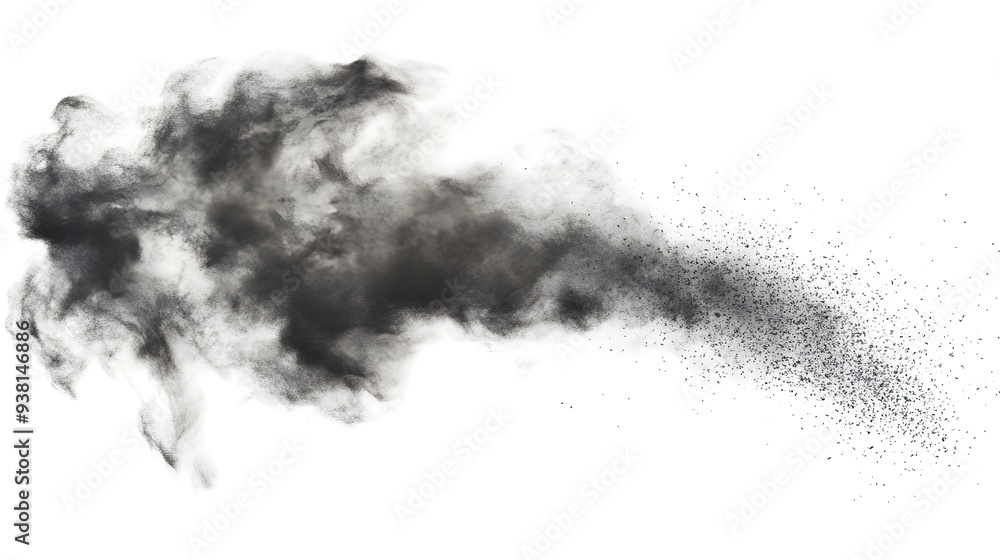 Dust Cloud: A swirling dust cloud, with fine particles suspended mid-air, creating a subtle texture on a white background.
Dust Cloud: A swirling dust cloud, with fine particles suspended mid-air, creating a subtle texture on a white background.