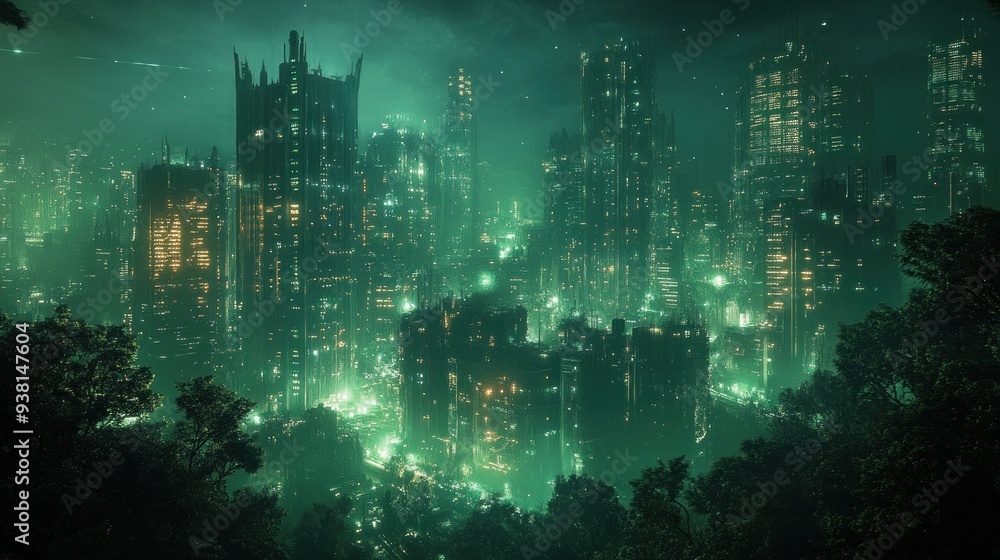 Fototapeta premium Night City