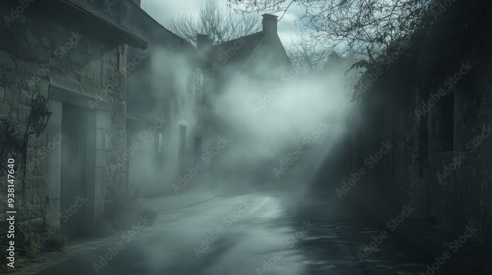 Shadows and Fog in Deserted Town Shadows and Fog in Deserted Town