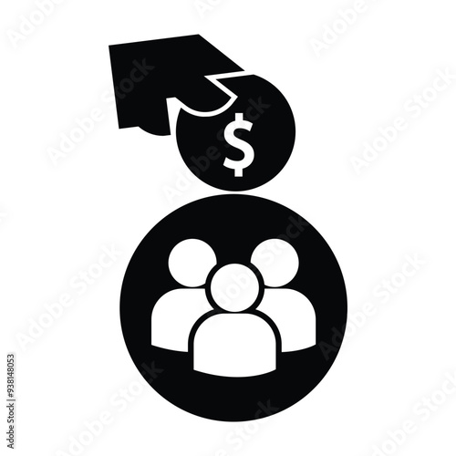 Group investment, stakeholders group, shareholders group icon