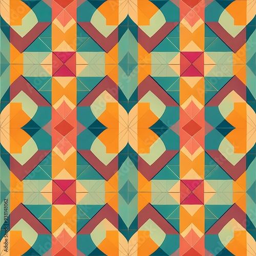 Classic Retro Geometric Shapes Illustration