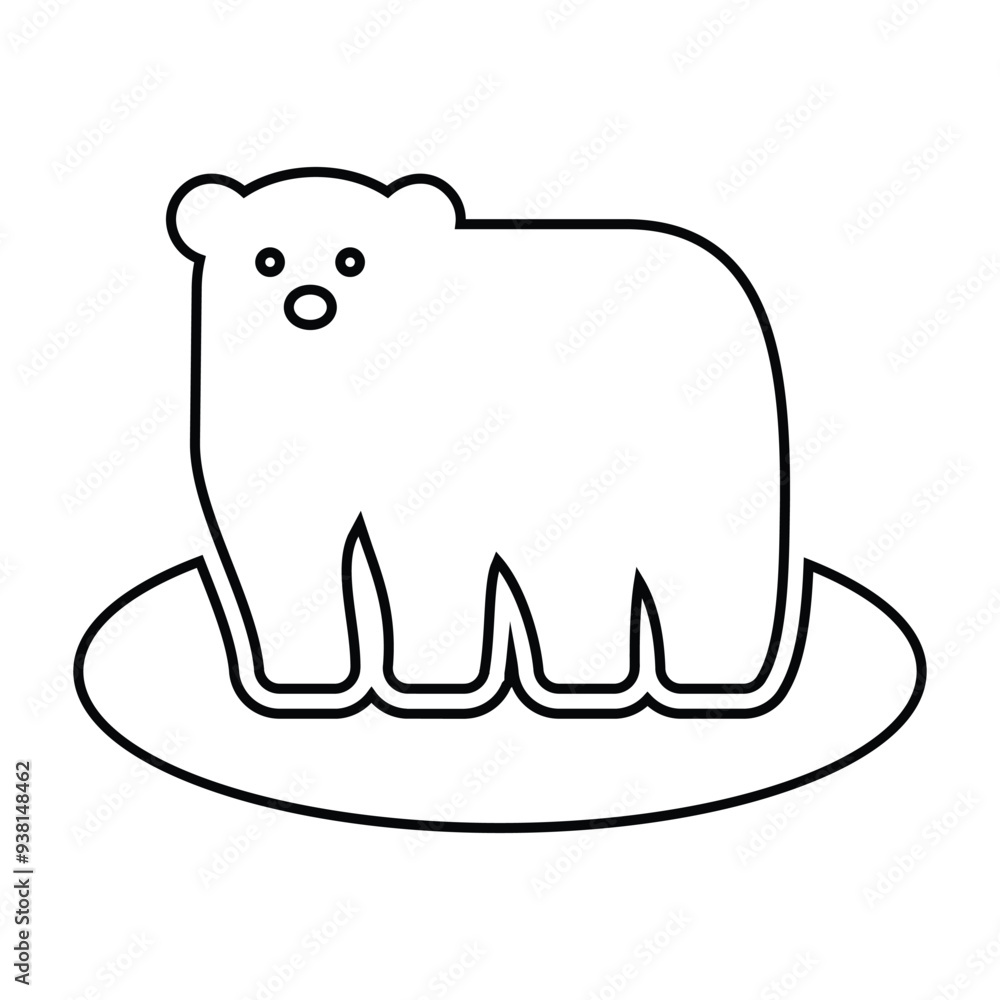 Polar bear, wild creature, bear animal icon Polar bear, wild creature, bear animal icon