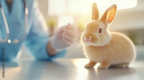 Cute Bunny Rabbit at the Veterinarian